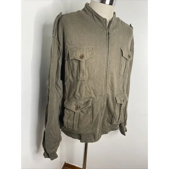 Orvis Vintage Issue Mens Jacket Black XXL Full Zip Pockets Softshell Coat Green - Picture 5 of 8